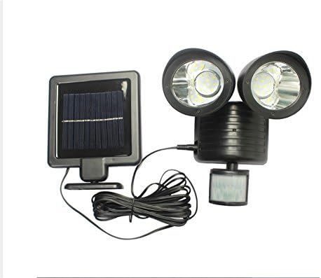 TMKOO 22 LED Solar Light PIR Motion Sensor Outdoor Solar Wall Light Swivel Double Head Waterproof Lamp Outdoor Indoor Courtyard Safety Light