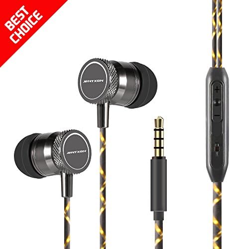 In-Ear Earphone,JENTXON Snake Headphone Wired Noise Cancelling Earphone with Microphone and Remote Control for iPhone, iPod, iPad, MP3 Players, Samsung Galaxy, Nokia, HTC, Nexus, BlackBerry etc