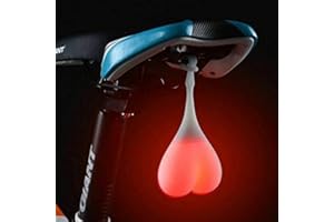 NONE BRAND Rear Bike Light Heart Ball Silicone Safe Lamp Waterproof Night Essential LED Red Warning Lights - Red