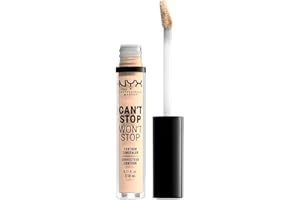 NYX Professional Makeup Can't Stop Won't Stop Contour Concealer korektor do konturowania twarzy w płynie, trwały do 24H, wodoodporny, kryje niedoskonałości, 01 Pale, 3,5 ml