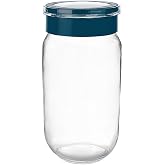 Cam Kavanoz, Cam Saklama Kabı, Sızdırmaz Kaplar (Lacivert, 1000 ml)