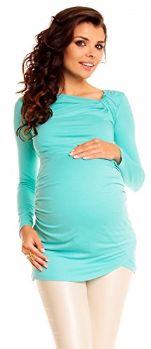 Maternity Pregnancy 2 In 1 Breastfeeding Top Jumper 560 (UK 12/14 - EU 40/42, Magenta)