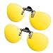 Produktbild Splaks Sonnenbrile Aufsatz 2-Stück Clip on Polarisiert Flip up Sunglasses gegen Licht ideal für Nachtfahr Frauen Männer Brillenträger Rund Linsen - 2er Gelb