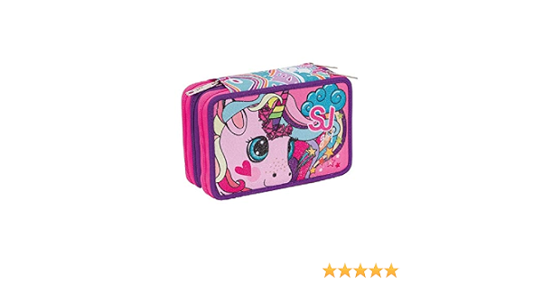 Astuccio Scuola Seven SJ Gang Animal Girl Unicorno Triplo Completo 19x12x7  cm : Amazon.it: Cancelleria e prodotti per ufficio