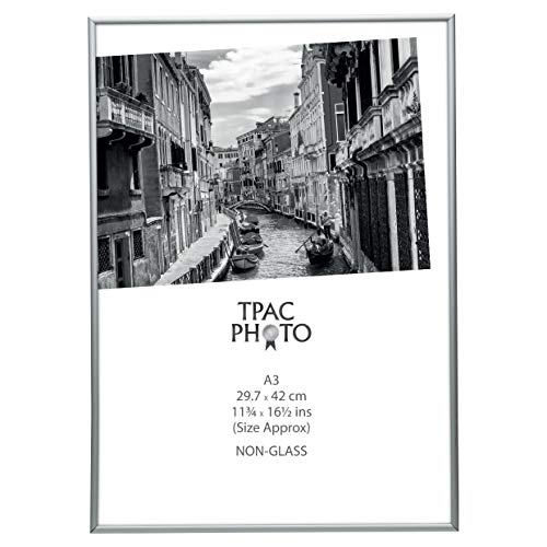 The Photo Album Company Alluminio Argento a3 30 x 42 cm Foto Certificato Cornice Non Vetro Foto Apertura PAAFA3B
