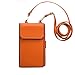 Produktbild Pawaca kleine Umhängetasche mit Fotogallerie, Kunstleder, Schulter-Handytasche für Damen, passend für iPhone X, 8, 7 Plus, 6S, 6, 5S, 5C, Samsung Galaxy S8+, S7, S6, Edge, S5 Cross-Body-Bags Orange