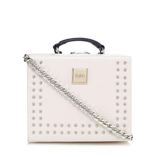 Debenhams Faith Sac à bandoulière clouté pour femme Blanc cassé