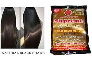 SHOPHERBSSPICES Supreme Hair Hand Henna | Available in Burgundy Black Brown Red Color Shade100% Pure for Hair Dye Hair Colorant Tattoo design Bridal Henna(Natural Black)