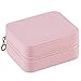 Produktbild Tragbare Schmuckschatulle Reisen nach Hause Schmuck Tasche Ring Ohrringe Schmuck Aufbewahrungsbox Finishing-Box mit Spiegel abnehmbare Geschenk