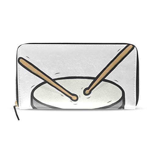 Preisvergleich Produktbild Akustische Musikinstrument Trommel Lange Passport Clutch Geldbörsen Reißverschluss Geldbörse Tasche Handtasche Geld Organizer Tasche Kreditkarteninhaber Für Dame Frauen Mädchen Männer Reise Geschenk