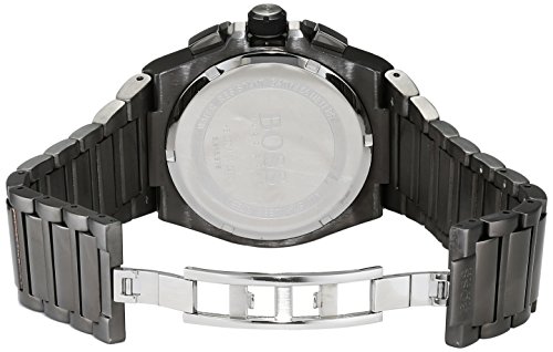 Hugo Boss Supernova Mens Quartz Black Chronograph Grey Stainless Steel Bracelet 1513361