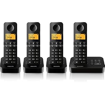 Téléphone Fixe Sans Fil Philips - Son Clair, Répertoire, ID Appelant Et Portée Jusqu’à 300m