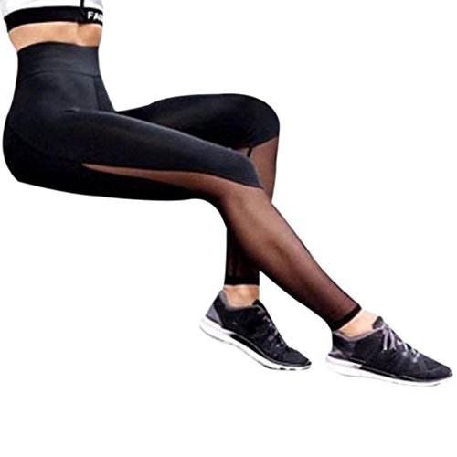 Bluestercool Frauen Fitness/Workout Leggings Patchwork Leggings Skinny hohe Taille Push-Up Hose