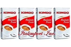 Kimbo Macinato Fresco 4 buste da 250g Imported from Italy by kimbo