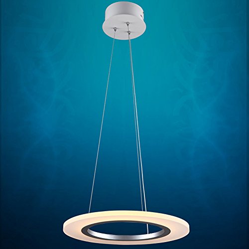 Preisvergleich Produktbild Wanson European Kronleuchter Schlafzimmer Restaurant Pendelleuchte LED Ringleuchten Licht Acryl Kreativ Leuchten Durchmesser 20Cm Weiß Hotel Deckenleuchte