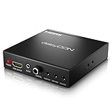 ANSCHLÜSSE - Eingänge: 1x SCART + 1x HDMI // Ausgänge: 1x HDMI + 1x S/PDIF (koaxial) + 1x 3,5mm Buchse // Automatische Erkennung von RGB (50 / 60Hz) // Automatische Erkennung von Composite Video (PAL / NTSC) // Automatische Speicherung der Ausgangsauflösung