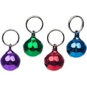 PSK PET MART Collar Bells Charm (Multicolour) - Set of 4