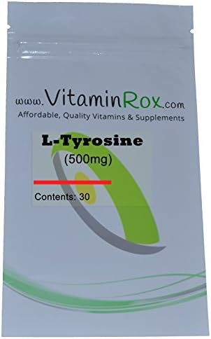 L-Tyrosine [500mg] Supplement - 30 Capsules | Anxiety