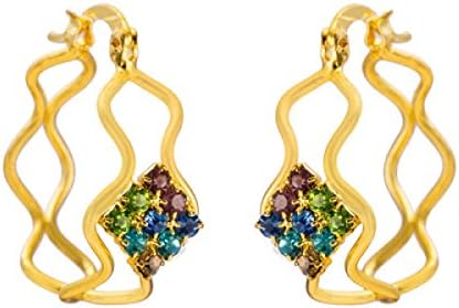 FAONL Ladies Earrings Retro Beautiful Charming Symmetry Fashion,Yellow-OneSize