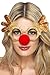 Produktbild Lustige Rentier Brille mit roter Nase für Damen und Herren für die Weihnachtszeit