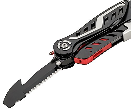 CampBuddy Multitool Mit 12 Outdoor- und Rettungsfunktionen + Nylon-Gürtelholster - 5