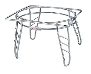 XOLOR Heavy Stainless Steel Plant Pot Stand - Planter Stand - Matka Stand Chrome Plated,Home