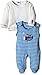 Eltern by Salt & Pepper Baby Boys E Playsuit Let's Fly stripe Striped Crew Neck Long Sleeve Footies, Blue (ocean Blue 429), 0-3 Months (Manufacturer size: 62)