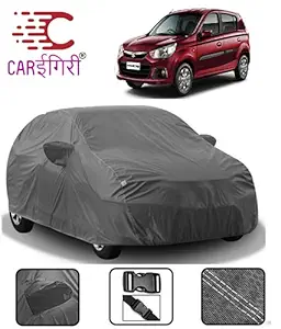 Carigiri Grey Car Body Cover for Maruti Alto K10(Triple Stitched,Mirror Pocket,UV Resistant,Dustproof)(Models-2010, 2011, 2012, 2013, 2014, 2015, 2016, 2017, 2018, 2019, 2020)