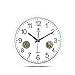 Produktbild JIANG Wohnzimmer-Wanduhr, Wanduhr, modernes minimalistisches Schlafzimmer, stille Uhr, runde europäische Quarzuhr-Temperatur und Feuchtigkeitsanzeige,C