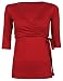 Happy Mama. Women's Maternity Nursing 2in1 Bolero Top Shirt 3/4 Sleeve. 458p (Crimson, UK 14)