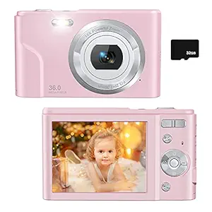 Digital Camera for Kids Boys and Girls - 36MP Children's Camera with 32GB SD Card?Full HD 1080P Rechargeable Electronic Mini Camera for Students, Teens, Kids