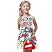 Produktbild WINLISTING Kindertag Kleinkind Mädchen Sommer Prinzessin Kleid Kinder Baby Printing Party ärmellose Kleider (Rot, 140)
