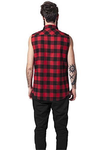 Sleeveless Checked Flanell Shirt Rot