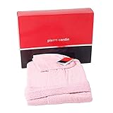 100% algodón puro. Pierre Cardin Basic - Albornoz de Rizo para Hombre y Mujer, Color Liso Cipria S