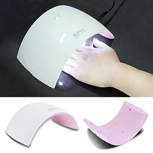Elite99® SUN9C 24W Professional LED Gel Lamp Phototherapy Fast Cure Fingernail & Toenail Nail Polish Gel Dryer Manicure Machine Nail Art Solan Tool Pink Nail Lamp Light for UV LED Builder Gels with timers 30s 60s