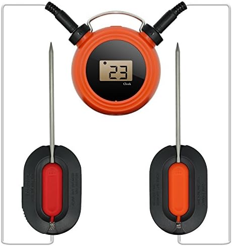 Digital Meat Thermometer, Lnkey Shop APP Control Dual Probe Bluetooth Food Thermometer Built in Countdown Timer with Alarm for BBQ, Smoker, Grill, Oven and All Kitchen Cooking
