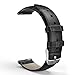 Price comparison product image 18mm Watch Band, MoKo Premium Soft Genuine Leather Quick Release Universal Replacement Wristband Strap for Huawei Fit, Asus Zenwatch 2 1.45", Withings Activite, Nokia Withings Steel HR 36mm, BLACK