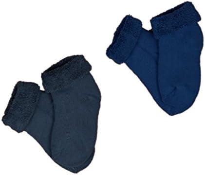 Baby Socks Socks Terry Towel Plain Set of 2 Grey/Blue Size 18 – 20) Knees & Toes