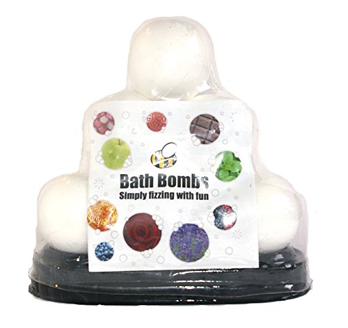 Bee Beautiful Bath Bomb Pyramid - 10 X 65g Bath Bombs (Baby Powder)