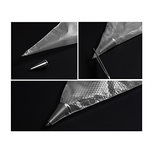 100 Stück Einweg Spritzbeutel für Spritztüllen 31 x 21 x 34 cm Einmal Spritztüten Set Beutel groß Konditorei Einwegspritzbeutel - 5