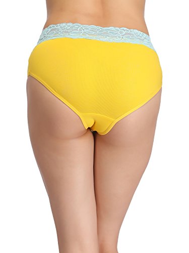Clovia Women Cotton Rich Set Of 2 Mid Waist Hipster With Lace Waistband RS.319 (60.00% Off) - Amazon