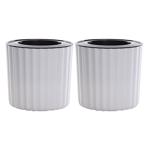 MyLifeUNIT Plastique Pot de fleurs avec système d'arrosage automatique, absorption de l'eau automatiquement Pot pour plante, 15,2 x 14 cm