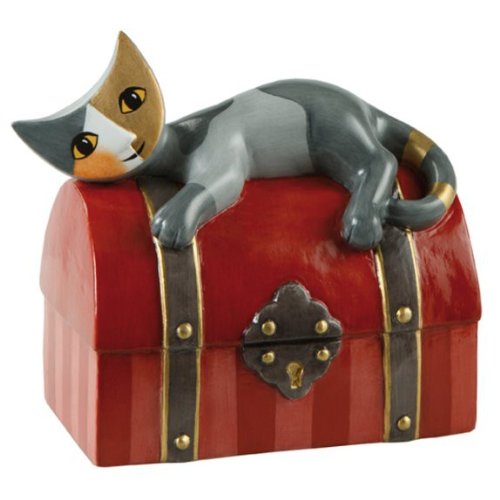 Goebel 66882796 "Guardiano del Tesoro" Spardose, Biskuitporzellan, bunt, 12 x 7 x 12,5 cm