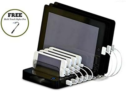 Cyanics 7 Port USB Desktop Ladestation für iPhone, Galaxy, Smartphones, Tablets