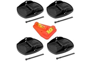 WING MIRRORS WORLD Swift Conqueror 630 2005-2012 Caravan Jack Pads x4 Corner Feet & Spirit Level