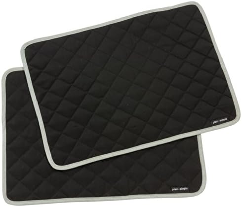 Plain And Simple Kitchen Textile Range Phantom Black Pack Of 2 Placemats - 12in x 16in (30cm x 40cm) Approx