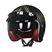 Produktbild Hombres Mujeres Media cara Doble lente Casco de Moto, Casco de motocicleta Harley de fibra de carbono Retro, Cuatro estaciones de seguridad Motocross Cascos Gorras 55-62cm