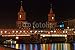 Produktbild Alu-Dibond-Bild 140 x 90 cm: "25 Jahre Mauerfall - Oberbaumbrücke", Bild auf Alu-Dibond