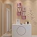 Produktbild Bluelover 5Pcs 10 Farben DIY Herz Form Wand Aufkleber Abziehbild Acryl Haus Wand Tür Schlafzimmer Dekor-weiß