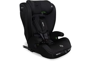 My Babiie MBCS75 Toddler to Booster R129 Child Car Seat - ISOFIX with Top Tether, Harness, 76-150cm (Approx. 9-36kg, 15 Months - 12 Years), i-Size, Group 1/2/3, Adjustable, Forward Facing - Black